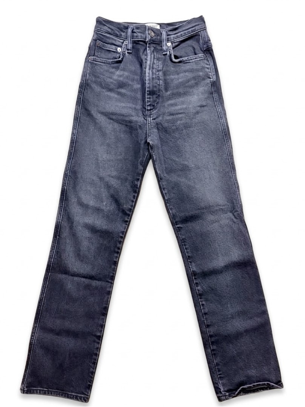 AGOLDE Pinch Waist High Rise Straight Leg Jeans Charcoal Black A095-1286 Size 24